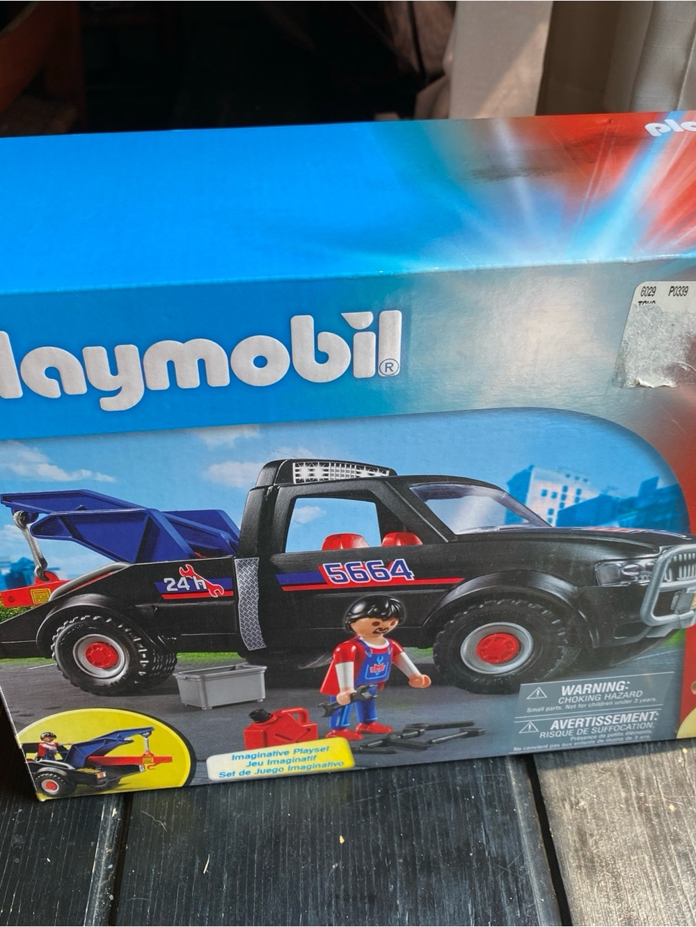 Playmobil Black and Red Tow Truck Rescue Vehicle